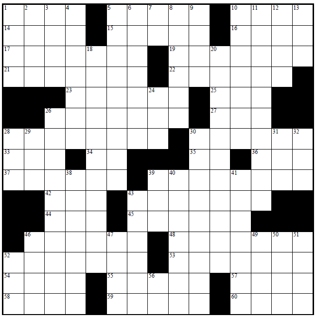 World Affairs Council of Monterey Bay, Crossword Puzzle #1